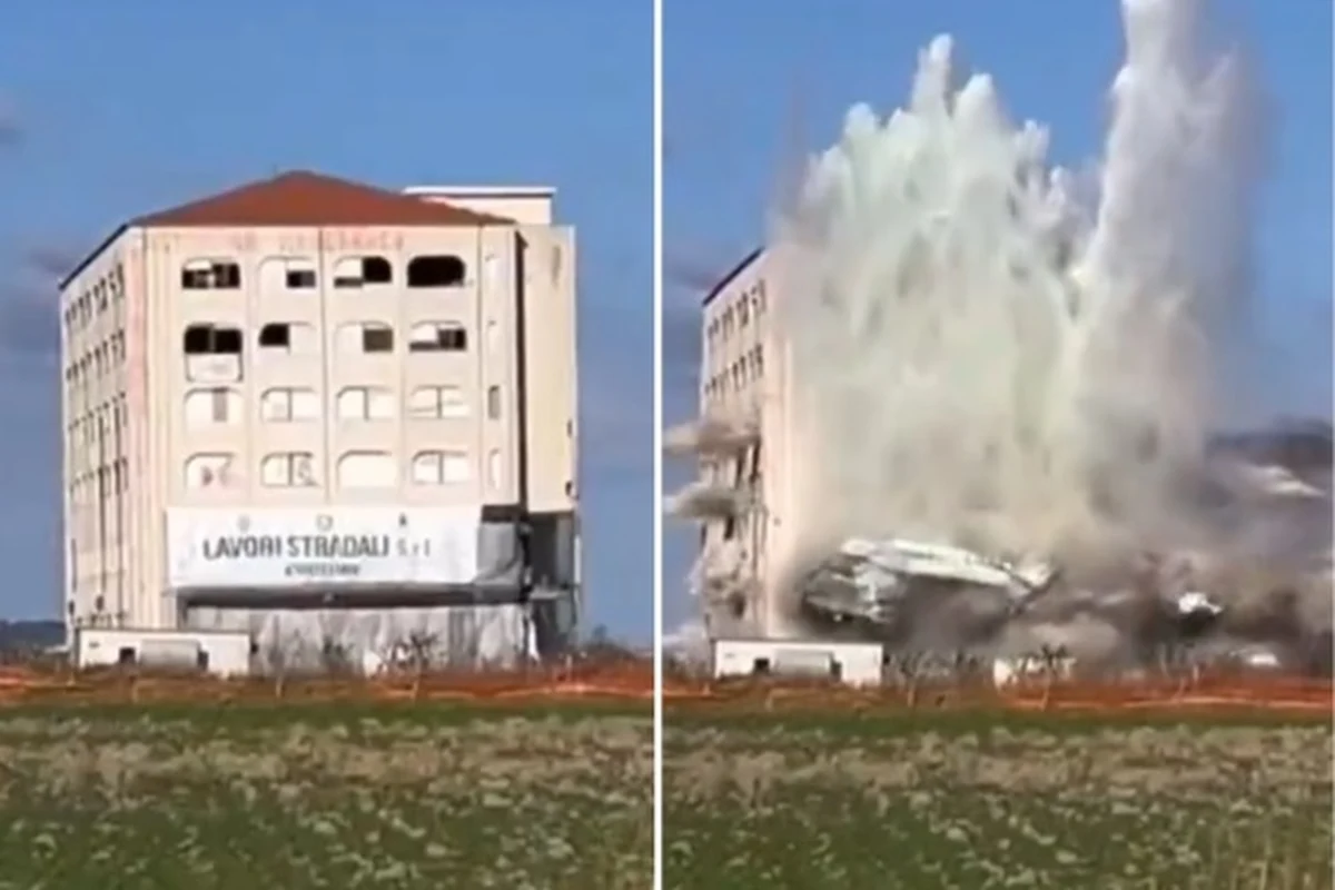 Koło Crotone w Kalabrii na południu Włoch wysadzony został w powietrze sześciopiętrowy budynek wzniesiony przez tamtejszą mafię. Kamienica zbudowana przy lokalnej drodze była uważana za symbol mafijnej władzy. Jej zburzenie uznano za znak zwycięstwa praworządności nad przestępczością. 