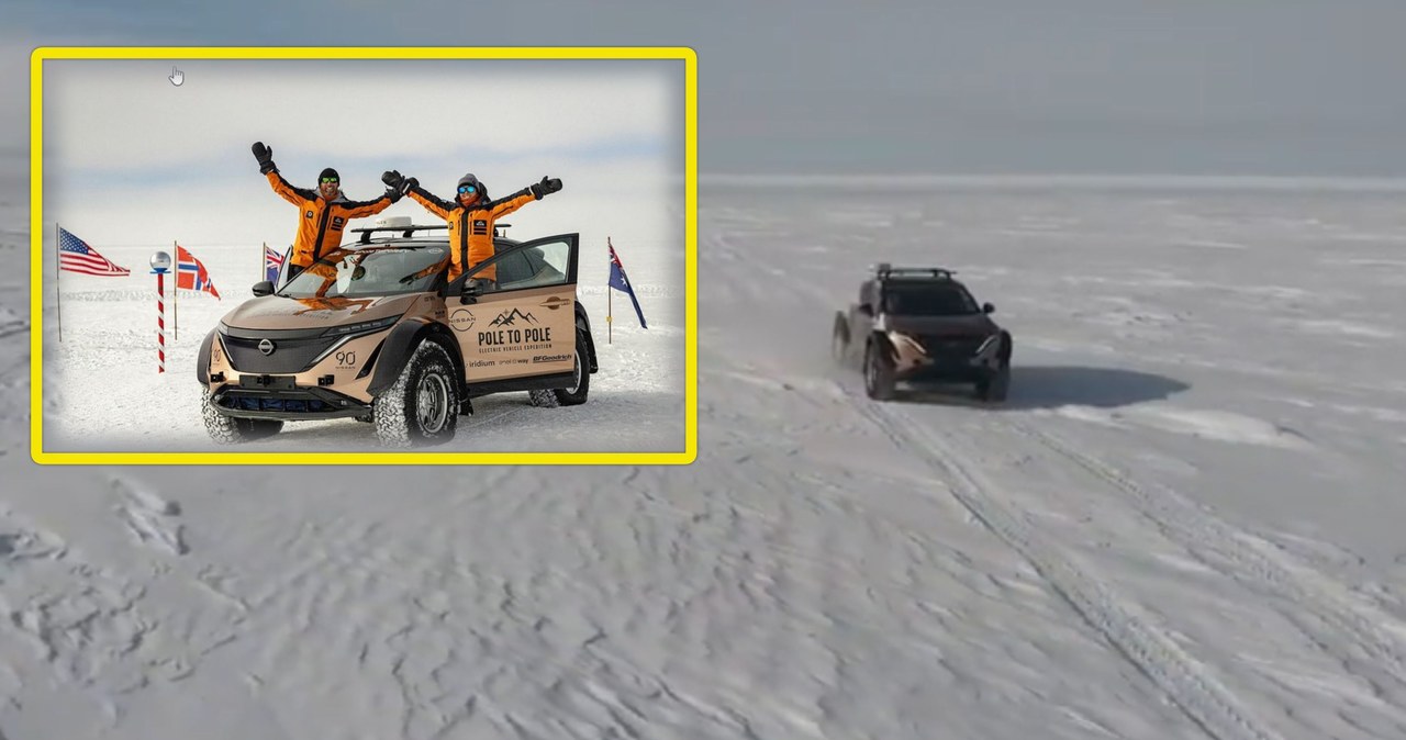 To się nazywa hobby ekstremalne! Małżeństwo Chris i Julie Ramsey jako pierwsze przejechało samochodem elektrycznym z bieguna północnego na południowy, udowadniając, że elektryki nie są na straconej pozycji nawet w bardzo trudnych warunkach. 