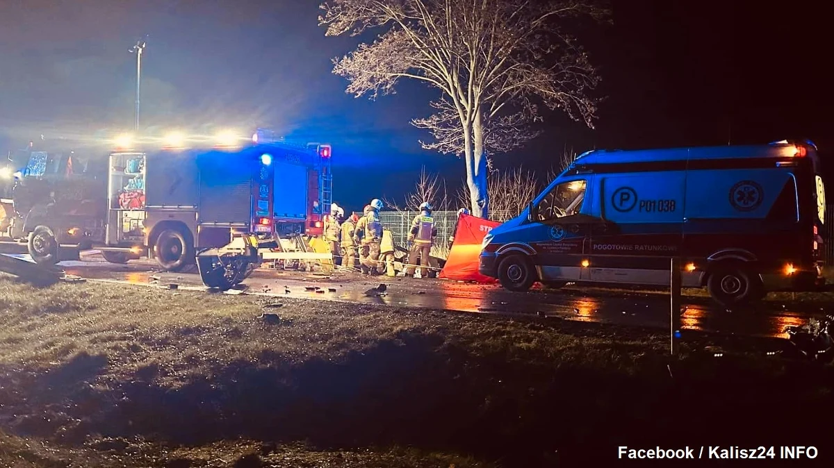 Dwie osoby - 19-latka i 25-latek - zginęły w wypadku na drodze wojewódzkiej nr 442 w Łaszkowie w Wielkopolsce.