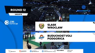 WKS Śląsk Wrocław - Buducnost Voli Podgorica 79:80. Skrót meczu