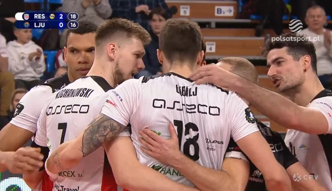 LM siatkarzy: Asseco Resovia – ACH Volley Lublana 3:0. Skrót meczu. WIDEO