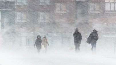 Burza śnieżna w Warszawie