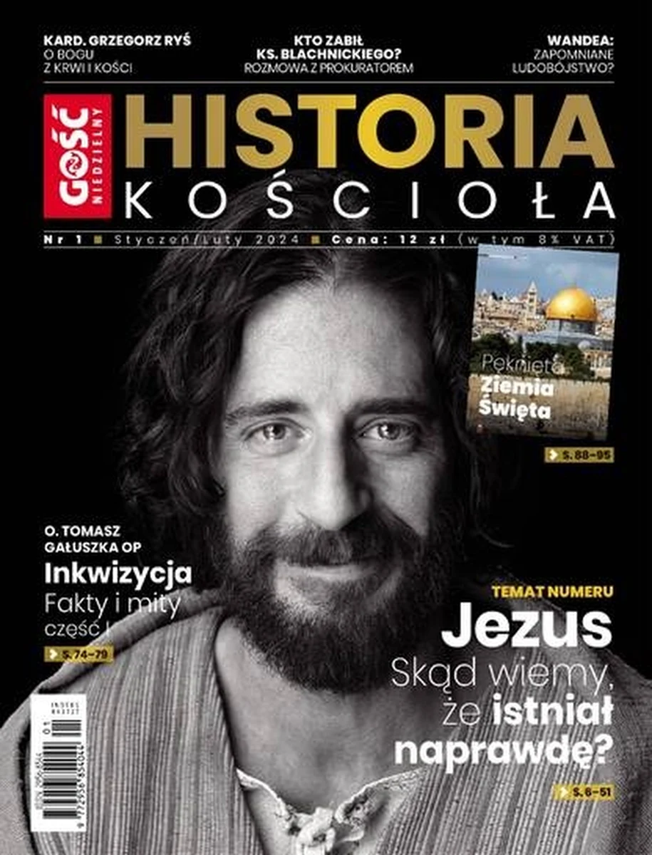 „Historia Kościoła” to nowy dwumiesięcznik popularnonaukowy „Gościa Niedzielnego”. Numer styczeń/luty 2024 r. jest poświęcony historyczności osoby Jezusa Chrystusa, w tym szukania odpowiedzi na takie pytania, jak: Skąd wiemy, że Jezus Chrystus istniał naprawdę jako człowiek z krwi i kości? Dlaczego realne człowieczeństwo Jezusa było podważane przez część chrześcijan w I wieku? Dlaczego mamy cztery Ewangelie i dlaczego różnią się one między sobą? 
Czy apokryfy to tylko pobożne bajki, czy też wiarygodne źródła historyczne? 