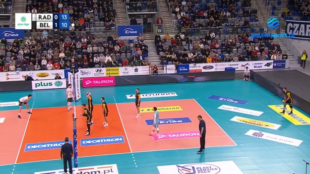 Fragment meczu Enea Czarni Radom – PGE GiEK Skra Bełchatów - siatkówka, PlusLiga - 13. kolejka.

