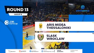 Aris Midea Saloniki - WKS Śląsk Wrocław 93:71. Skrót meczu