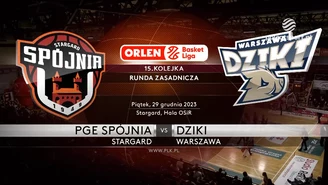 PGE Spójnia Stargard - Dziki Warszawa 64:56. Skrót meczu