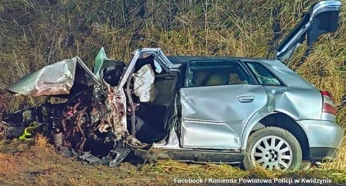Cztery osoby zostały ranne w wypadku drogowym w Wandowie w Pomorskiem - kierujący samochodem osobowym prawdopodobnie nie dostosował prędkości do panujących warunków drogowych i uderzył w przydrożne drzewo.