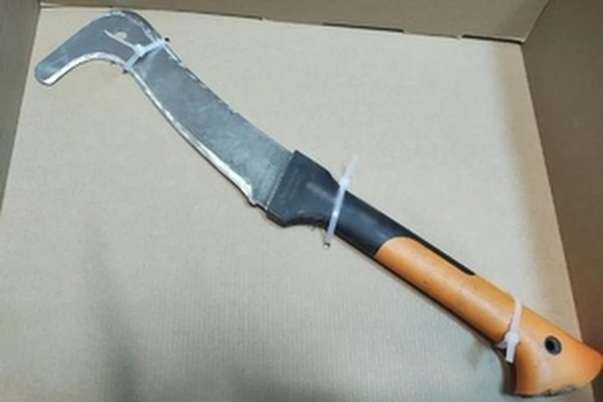 26-latek z powiatu bieruńskiego rzucił w kolegę maczetą ogrodową. Pokrzywdzony z urazem stopy trafił do szpitala. Powodem scysji między mężczyznami, którzy wcześniej wspólnie biesiadowali, był plasterek wędzonego boczku.  