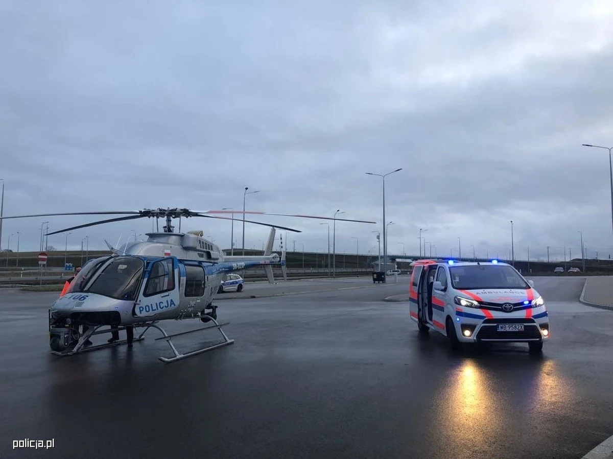 W Sylwestra policyjni lotnicy śmigłowcem Bell-407GXi przetransportowali z granicy polsko-litewskiej nerki dla pacjentów Centralnego Szpitala Klinicznego Warszawskiego UM pilnie potrzebujących transplantacji.