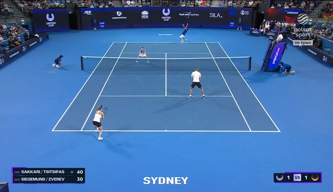 Sakkari/Tsitsipas - Siegemund/Zverev 0:2. Skrót meczu. WIDEO