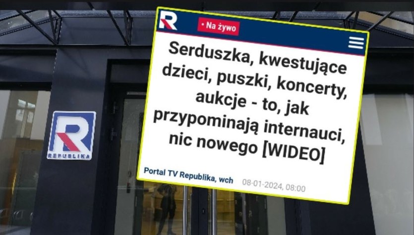  Skandaliczny artykuł TV Republika. Serduszka, kwestujące dzieci