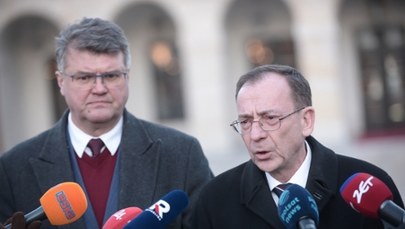 Kamiński i Wąsik wygłosili oświadczenie i wrócili do Pałacu Prezydenckiego