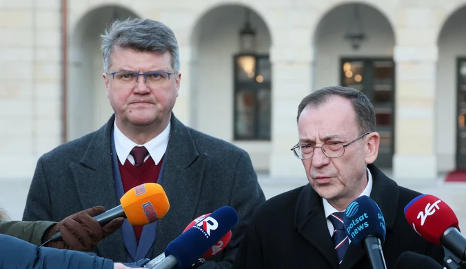 Oświadczenie M. Wąsika i M. Kamińskiego. Wyszli przed Pałac Prezydencki