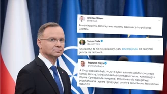 "Andrzej Duda jest wstrząśnięty". Fala komentarzy po oświadczeniu prezydenta