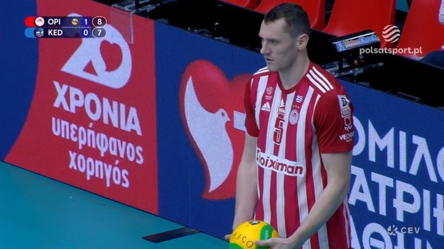 Fragmenty meczu Olympiakos SFP – Grupa Azoty ZAKSA Kędzierzyn-Koźle 3:0 (25:18, 25:19, 25:22) - siatkówka; grupa A Liga Mistrzów 2024.

