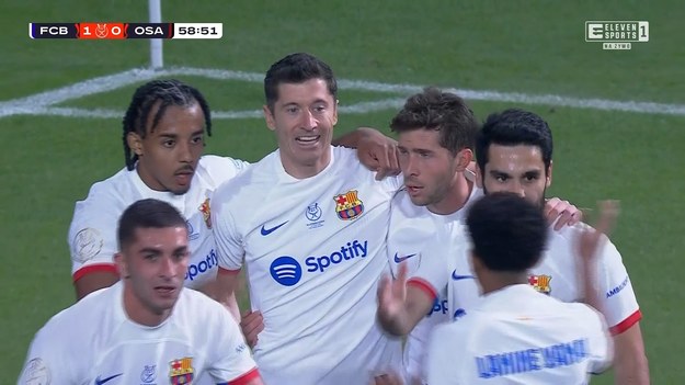 Robert Lewandowski trafił do siatki w meczu FC Barcelona - Osasuna w półfinale Superpucharu Hiszpanii. 

