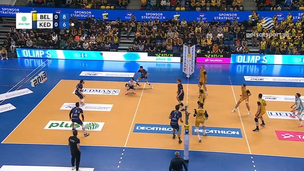 W meczu PGE GiEK Skra Bełchatów - Grupa Azoty ZAKSA Kędzierzyn-Koźle gospodarze w pierwszym secie zdobyli... siedem punktów z rzędu.