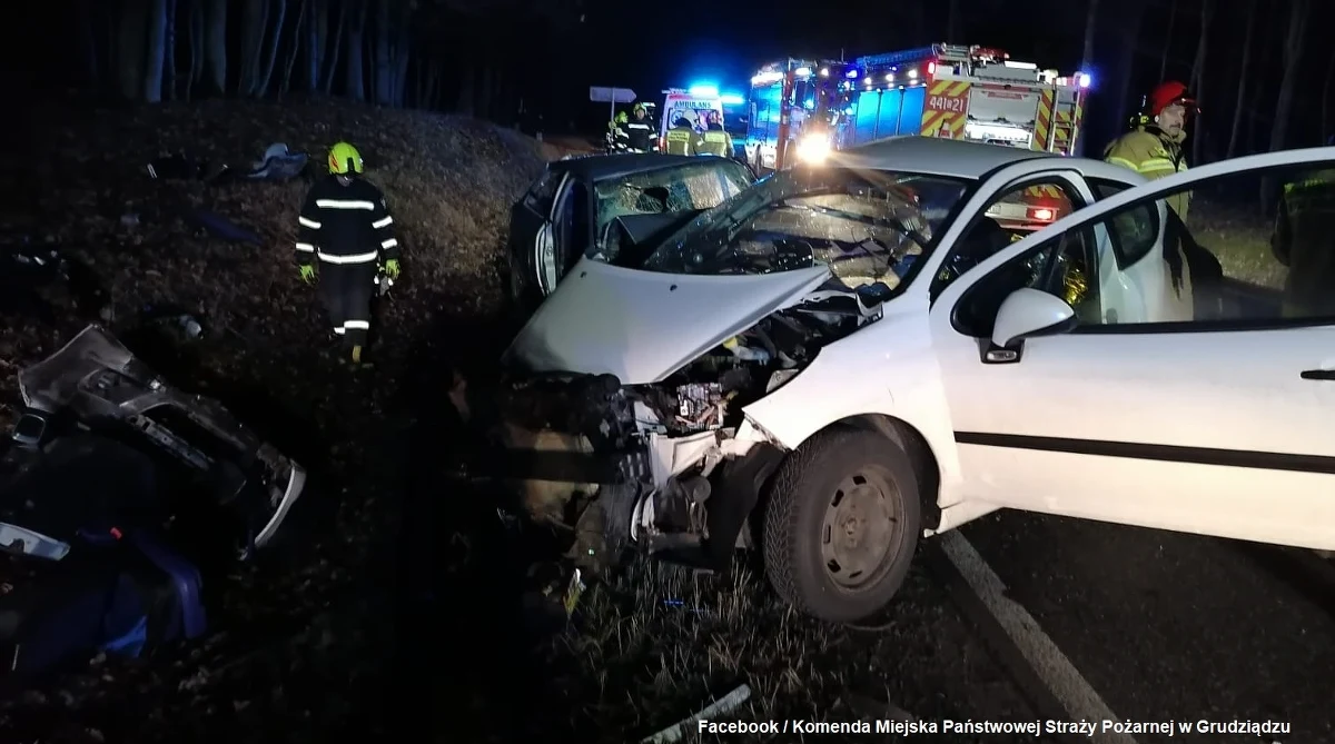 Cztery osoby zostały ranne w wypadku na drodze nr 55 w Zaroślu w Kujawsko-Pomorskiem. Zderzyły się tam dwa samochody osobowe.