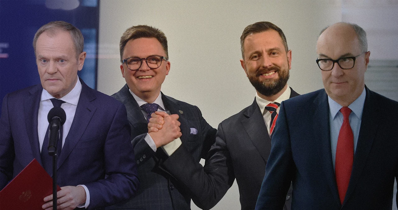 Donald Tusk (fot. Jacek Dominski/REPORTER), Szymon Hołownia i Władysław Kosiniak-Kamysz (fot. Piotr Nowak/PAP), Włodzimierz Czarzasty (fot. Wojciech Olkusnik/East News)