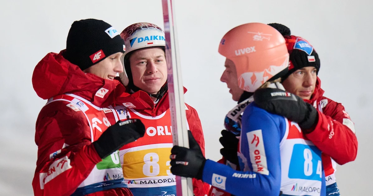 Od lewej: Paweł Wąsek, Aleksander Zniszczoł, Dawid Kubacki i Kamil Stoch