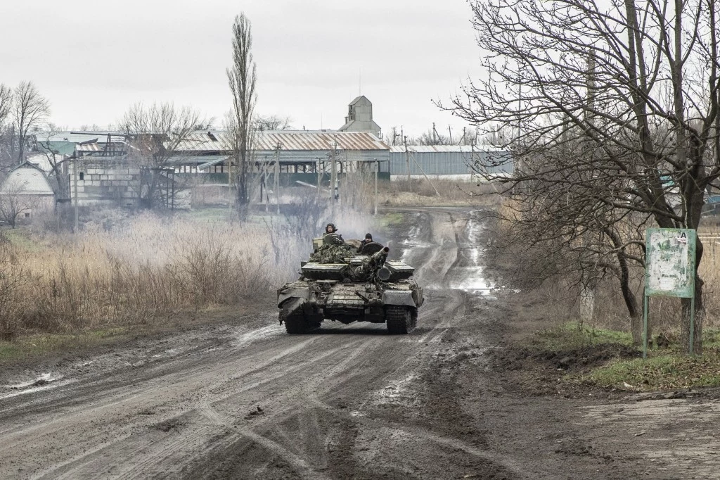 Ukraińskie wojsko w okolicach Awdijiwki