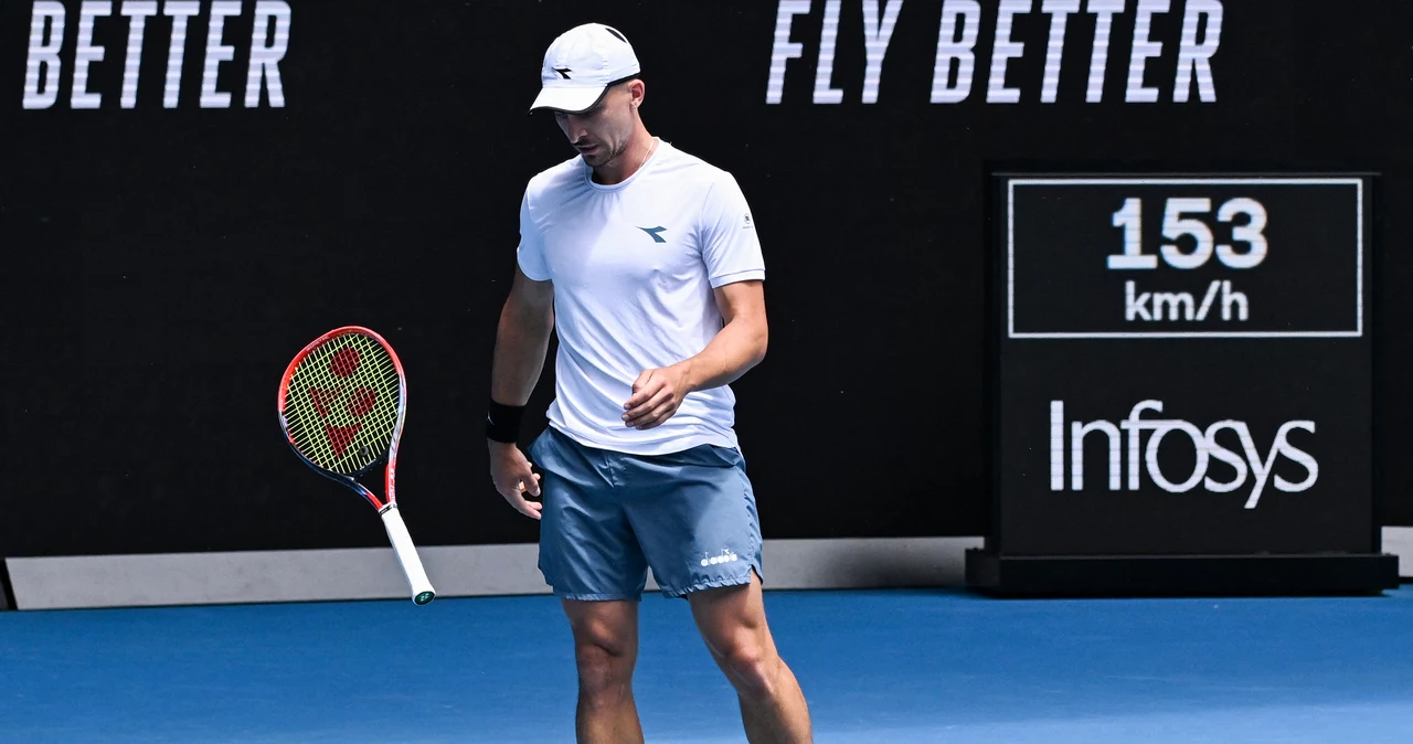 Jan Zieliński podczas finału miksta Australian Open