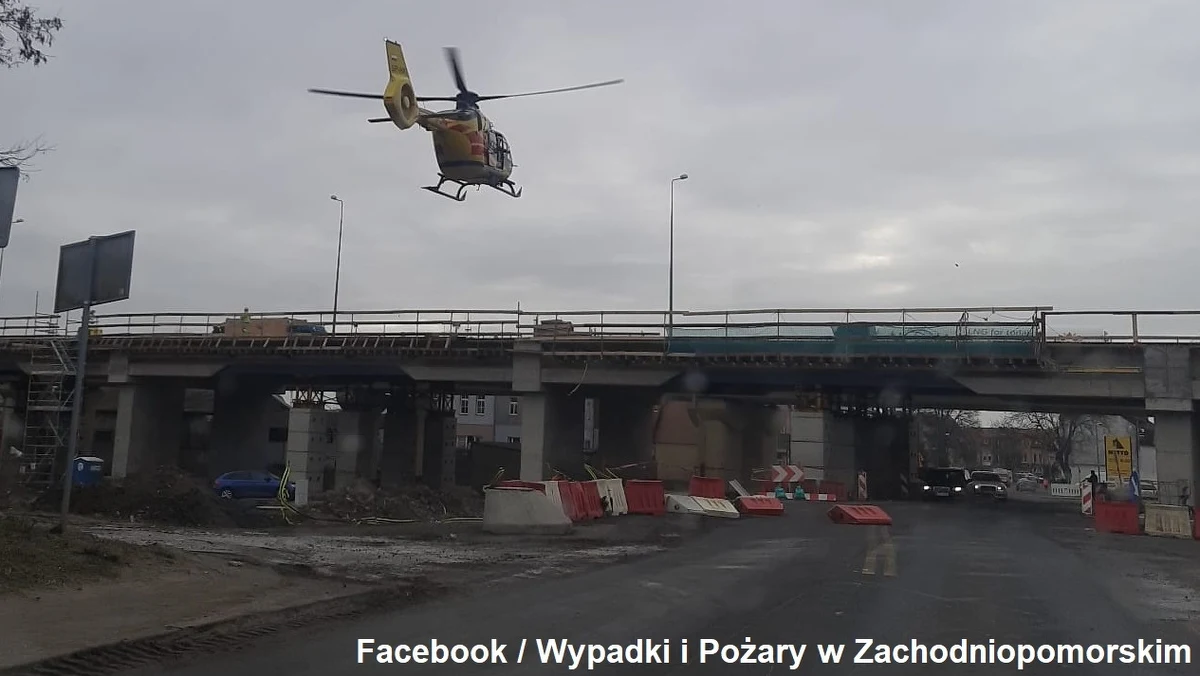 Śmiertelny wypadek na budowie drogi S3 w Wolinie w Zachodniopomorskiem. Jednego z pracowników przygniotła betonowa płyta.