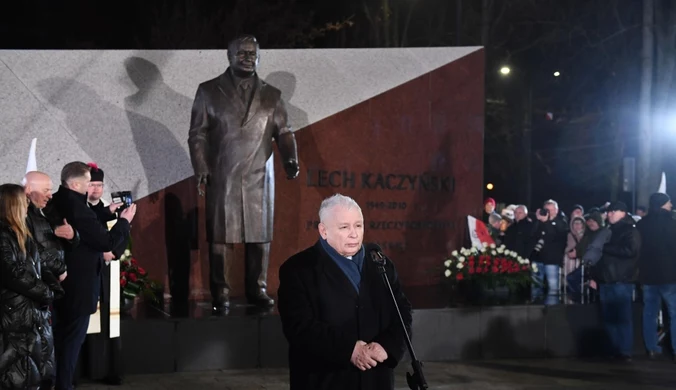 Odsłonięto pomnik Lecha Kaczyńskiego. Prezes PiS: Zginął w zamachu