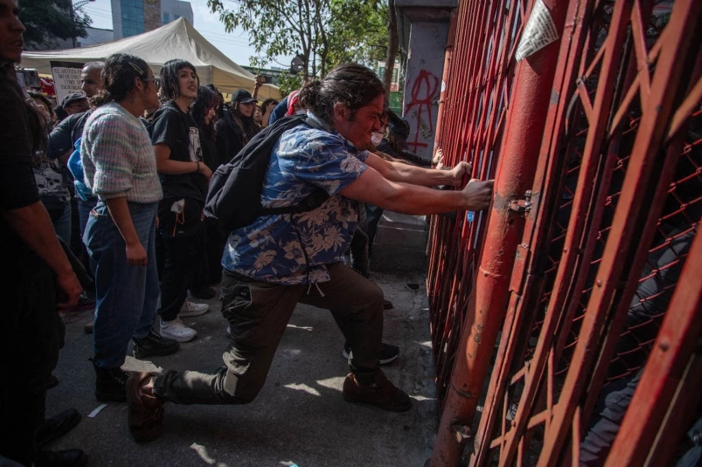 Crowds of demonstrators poured into the stadium to protest the bullfighting