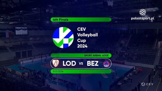 Skrót meczu ćwierćfinału Pucharu CEV Grot Budowlani Łódź – Beziers VB 3:1 (20:25, 25:21, 25:20, 25:23).