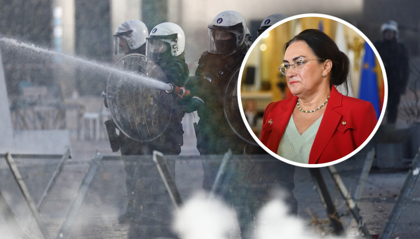 Policja w Brukseli użyła armatek. „Oberwała” polska europosłanka
