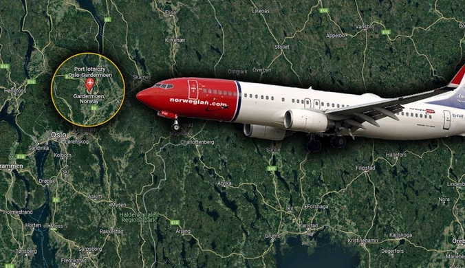 Wypadek boeinga na norweskim lotnisku. Maszyna uderzyła w płot