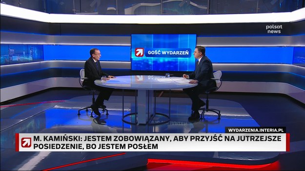 Polityk PiS Mariusz Kamiński zamierza zjawić się w środę w Sejmie, bo - jak mówił w "Gościu Wydarzeń" - nadal uważa się za posła. Zapowiedział, że z innymi członkami swojego klubu podejmie "pewne działania", aby zostać wpuszczonym na salę plenarną.