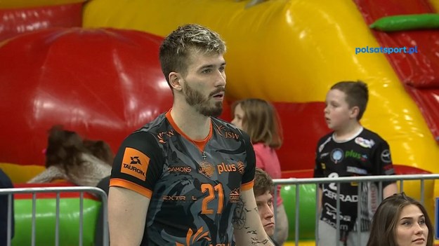 Fragment meczu Enea Czarni Radom – Jastrzębski Węgiel - siatkówka; PlusLiga, 21. kolejka.

