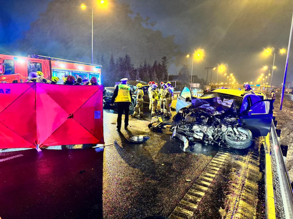 W niedzielę wieczorem w miejscowości Sękocin Nowy ( woj. mazowieckie) czołowe zderzyły się dwa samochody. Jeden z kierowców jechał pod prąd. 