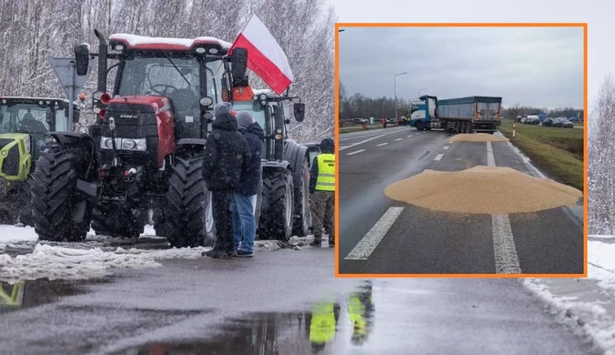 Ukraińskie zboże wysypane na drogę. Jest śledztwo prokuratury