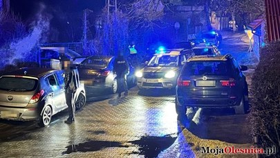 Akcja policji koło Oleśnicy. Padły strzały 