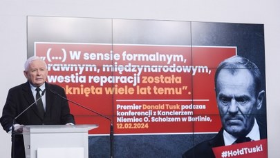 Kaczyński: Niemcy prezentują skrajnie rasistowską postawę wobec Polaków