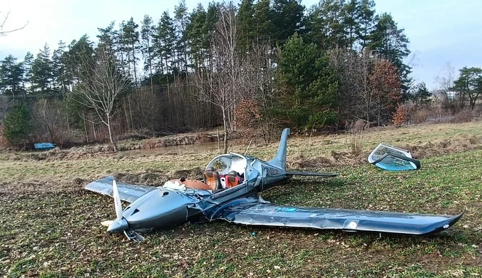 Wypadek awionetki. Nie żyje mężczyzna