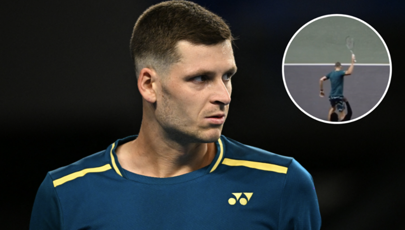 tenis ziemny, wyniki żywo, Radwańska, Domachowska, ATP, WTA, Wimbledon, US Open, Australian Open, French Open Hubertowi Hurkaczowi puściły nerwy. Kamery wszystko zarejestrowały WIDEO