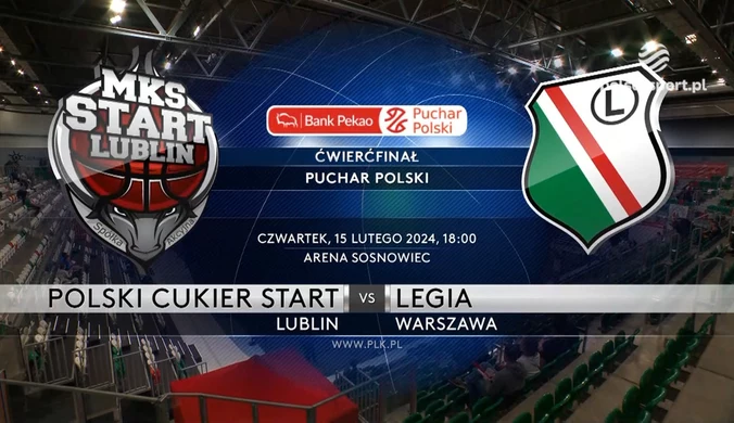Polski Cukier Start Lublin - Legia Warszawa 83:112. Skrót meczu. WIDEO