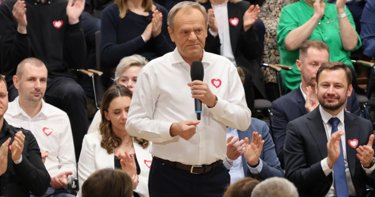 Donald Tusk na konwencji PO