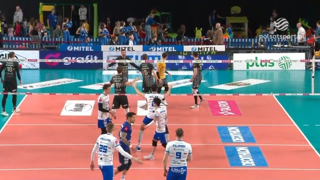 Fragment meczu MKS Ślepsk Malow Suwałki – Bogdanka LUK Lublin - siatkówka, PlusLiga, 22. kolejka.