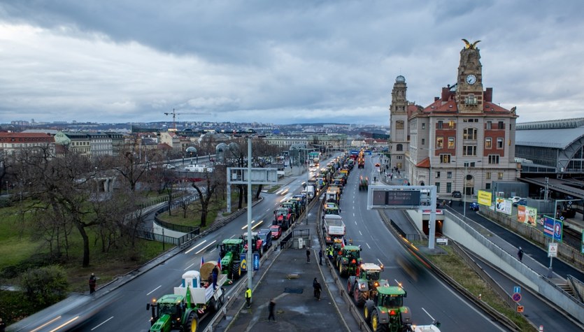  Wielkie blokada Pragi. Pół tysiąca traktorów na ulicy