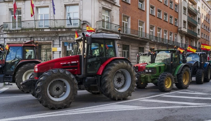 Rolnicy ruszyli na Madryt. Paraliż komunikacyjny w Hiszpanii