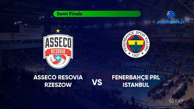 Skrót pierwszego meczu półfinału Pucharu CEV Asseco Resovia Rzeszów - Fenerbahce PRL Stambuł 3:1 (25:12, 25:17, 22:25, 25:21).

