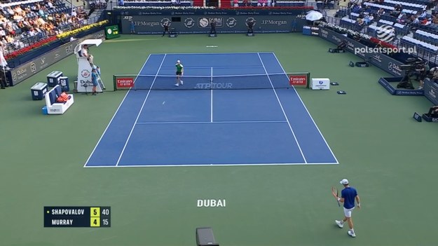 Denis Shapovalov - Andy Murray. Skrót meczu w ramach turnieju ATP w Dubaju.