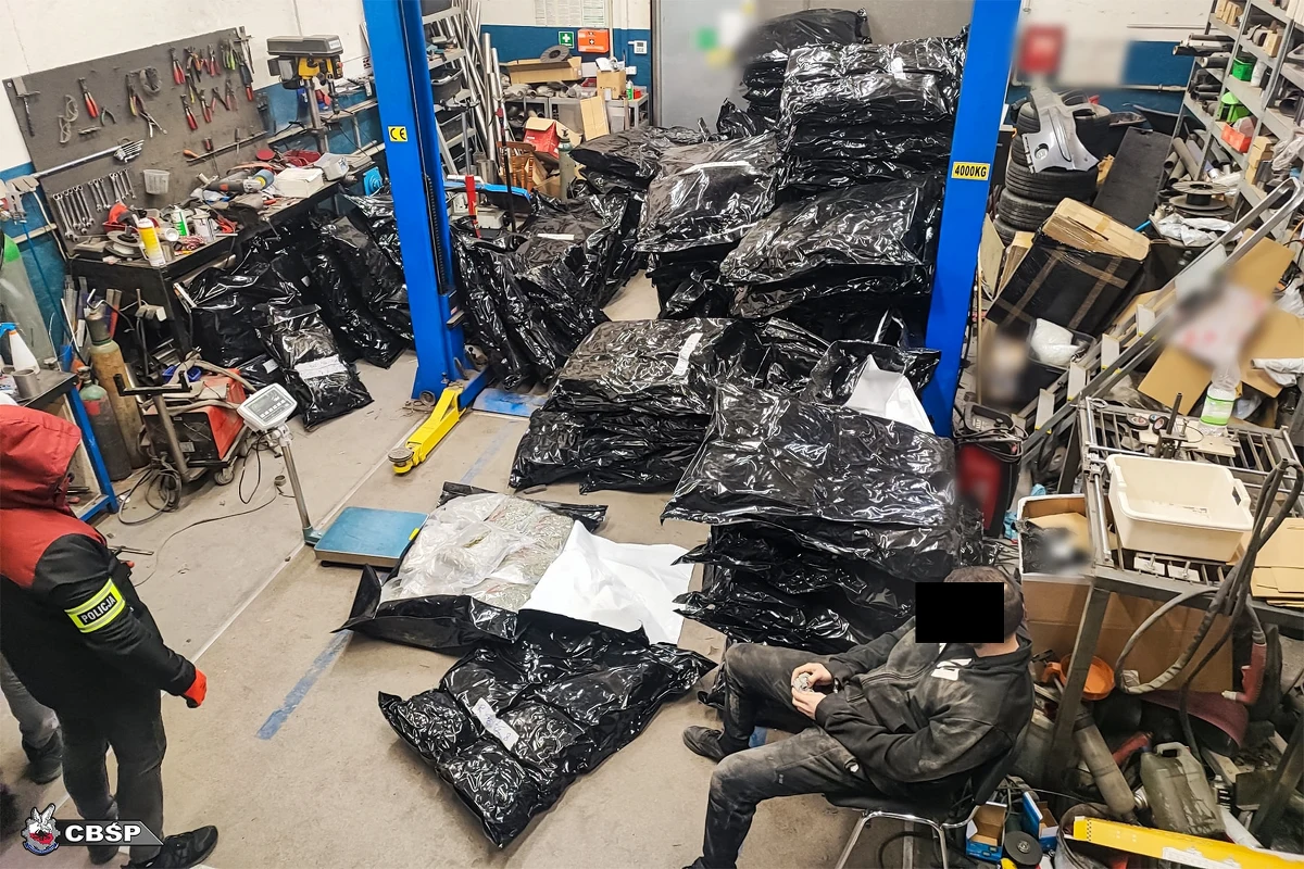 Dwie tony narkotyków o rynkowej wartości 180 milionów złotych przejęli w okolicach Krakowa funkcjonariusze CBŚP. Na polecenie małopolskiego wydziału Prokuratury Krajowej zatrzymali 7 osób związanych ze środowiskiem pseudokibiców jednego z lokalnych klubów sportowych. 