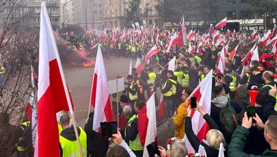 Protest rolników w stolicy. "Wkrótce wrócimy do Warszawy" [ZAPIS RELACJI]