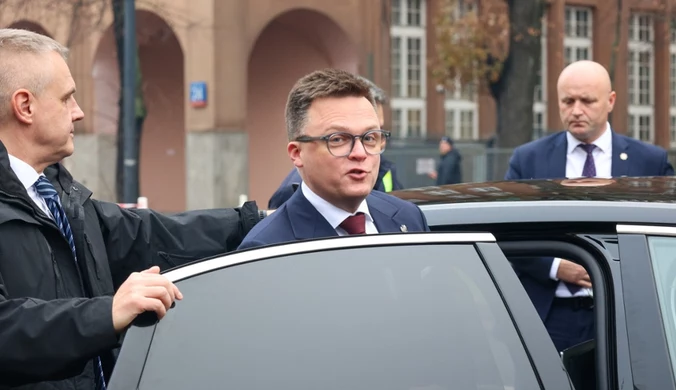 Szymon Hołownia pędził w limuzynie SOP na partyjny wiec. "Szczególne warunki"